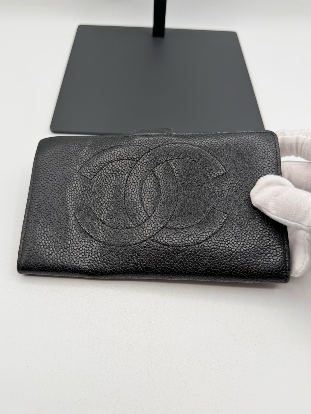 Chanel Large Pebbled Leather Wallet